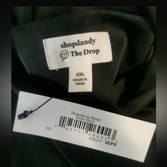 NEW! The Drop Womens Size XXL @Shopdandy Belted Silky Stretch Dress - Picture 9 of 10